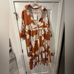 Floral Rust Dress